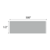 Nevs 1/2" wide x 500" Gray Labeling Tape T-05-Gray